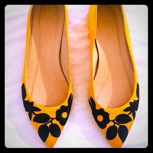 Jcrew Embroidered Flats Size 9